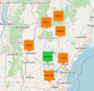 Map of Solid Waste Disposal Sites in New England